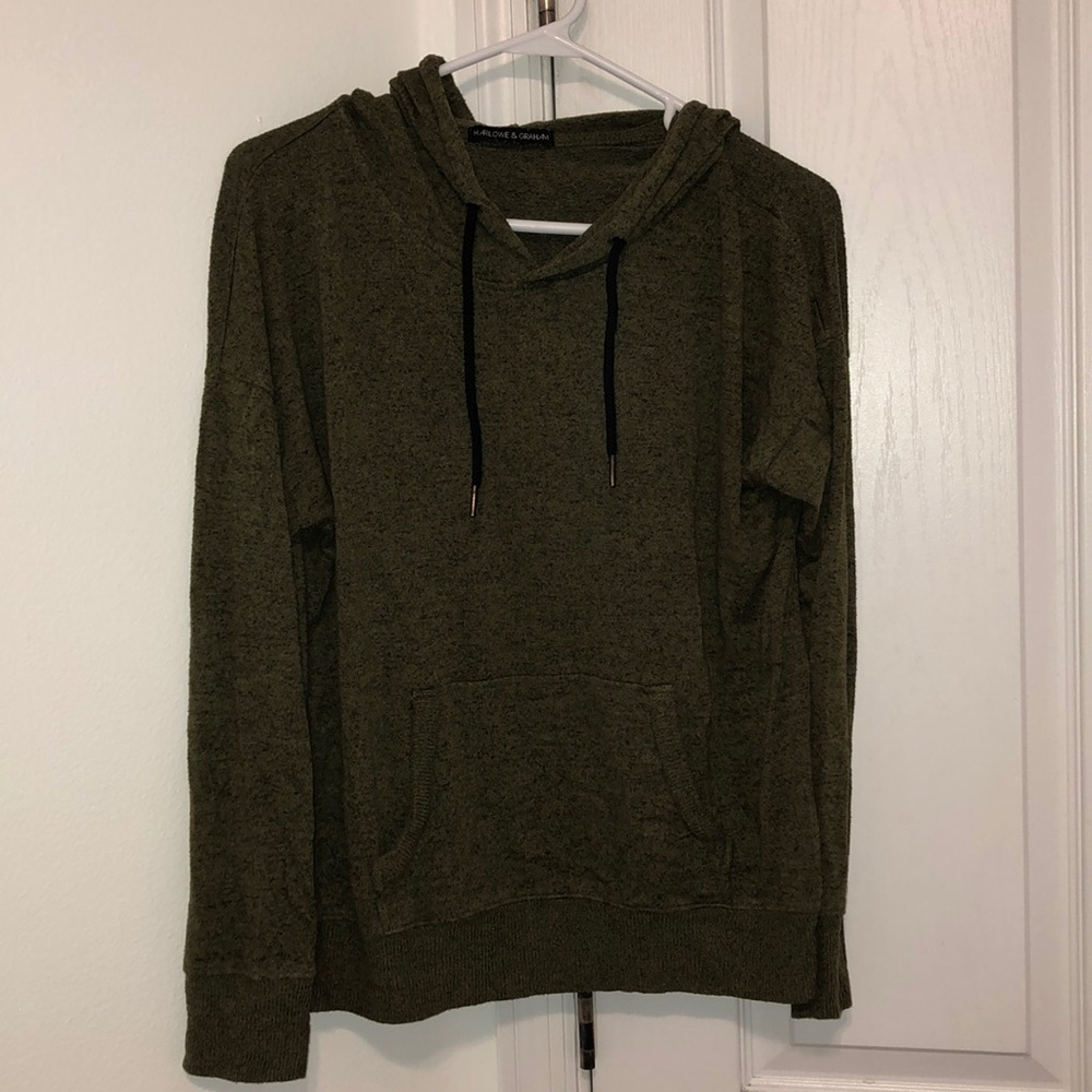 nordstrom army green sweatshirt